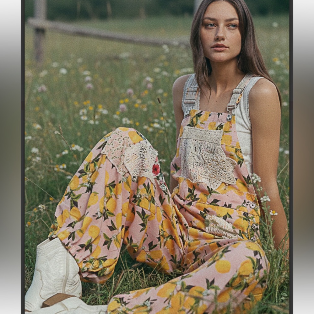 244 π»POL floral jogger style overalls - Picture 4 of 6